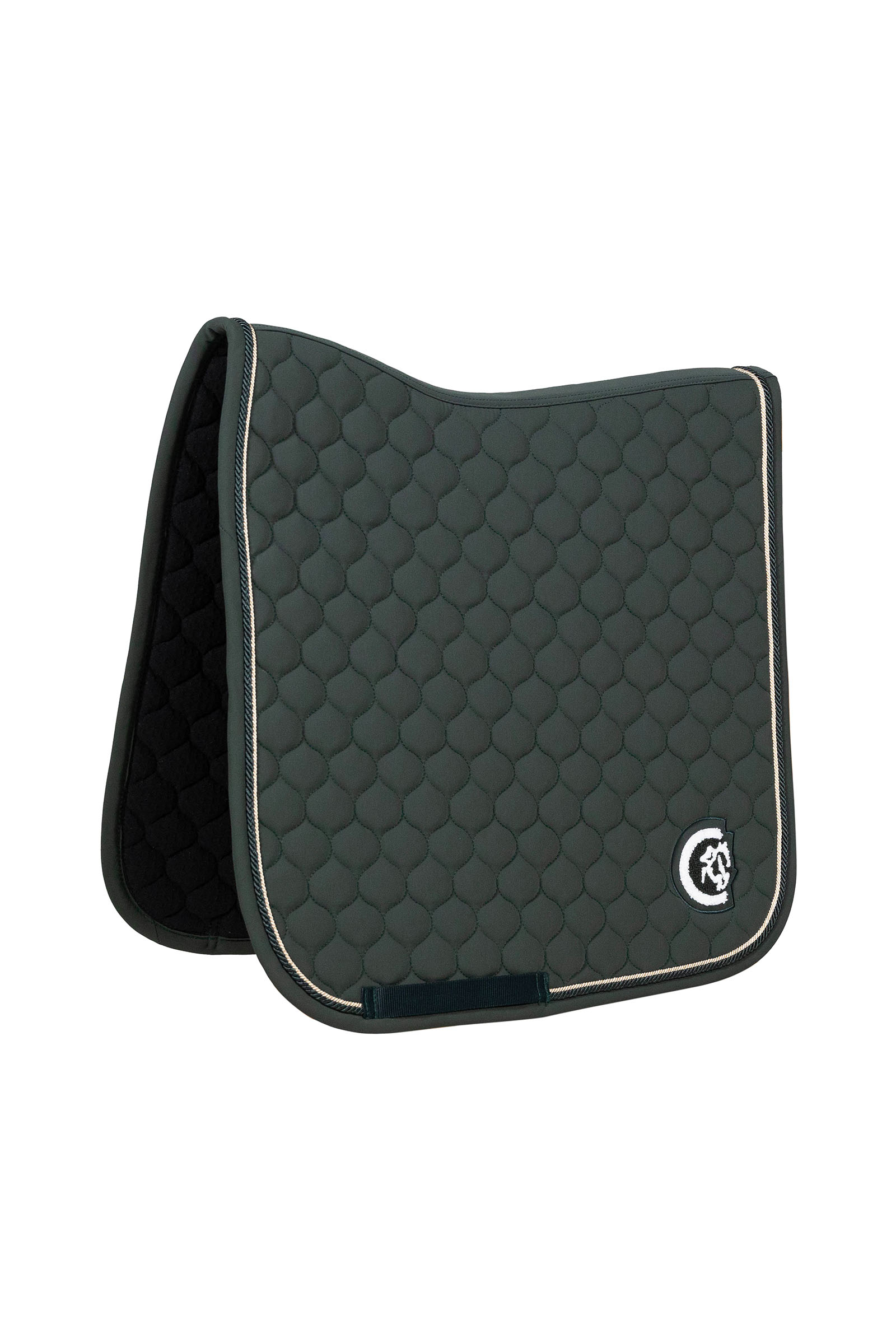 pine green Kentucky Horsewear dressyrschabrak onion quilt 3D logo