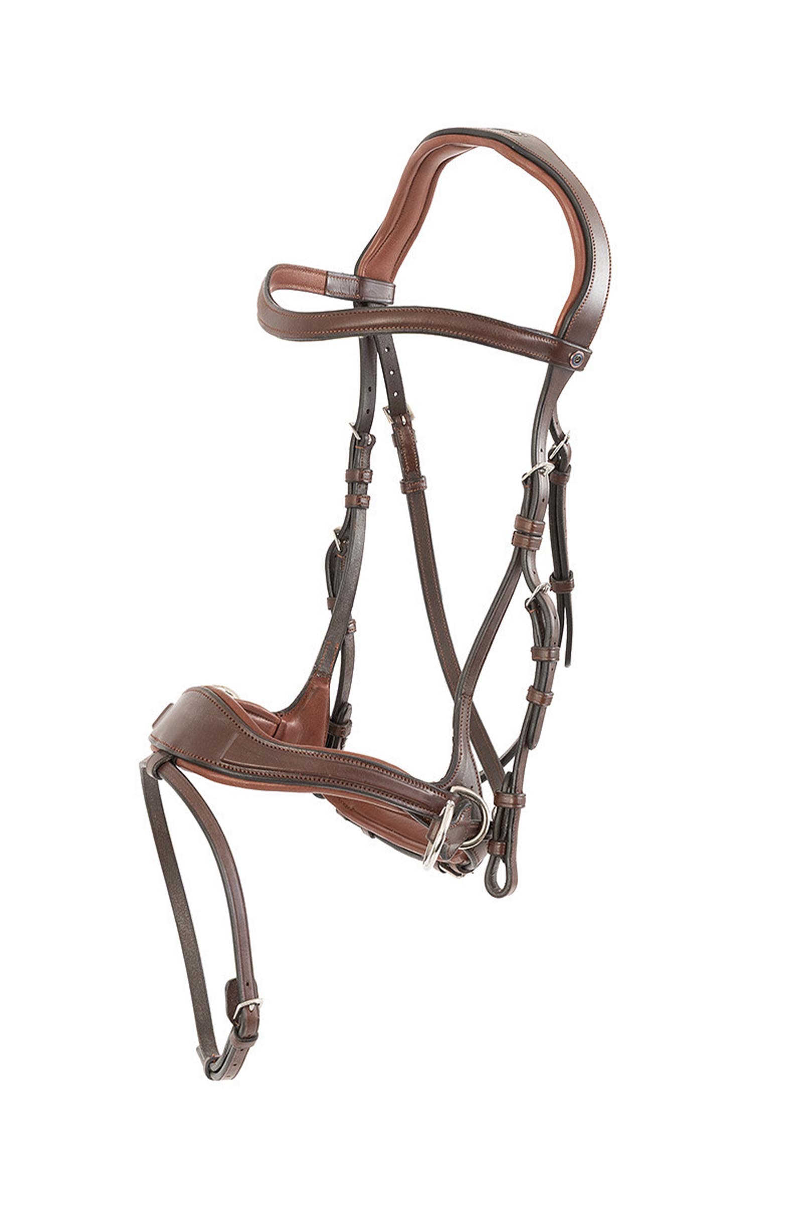 Brown/Silver Trust Equestrian Falsterbo T-motion Bridle