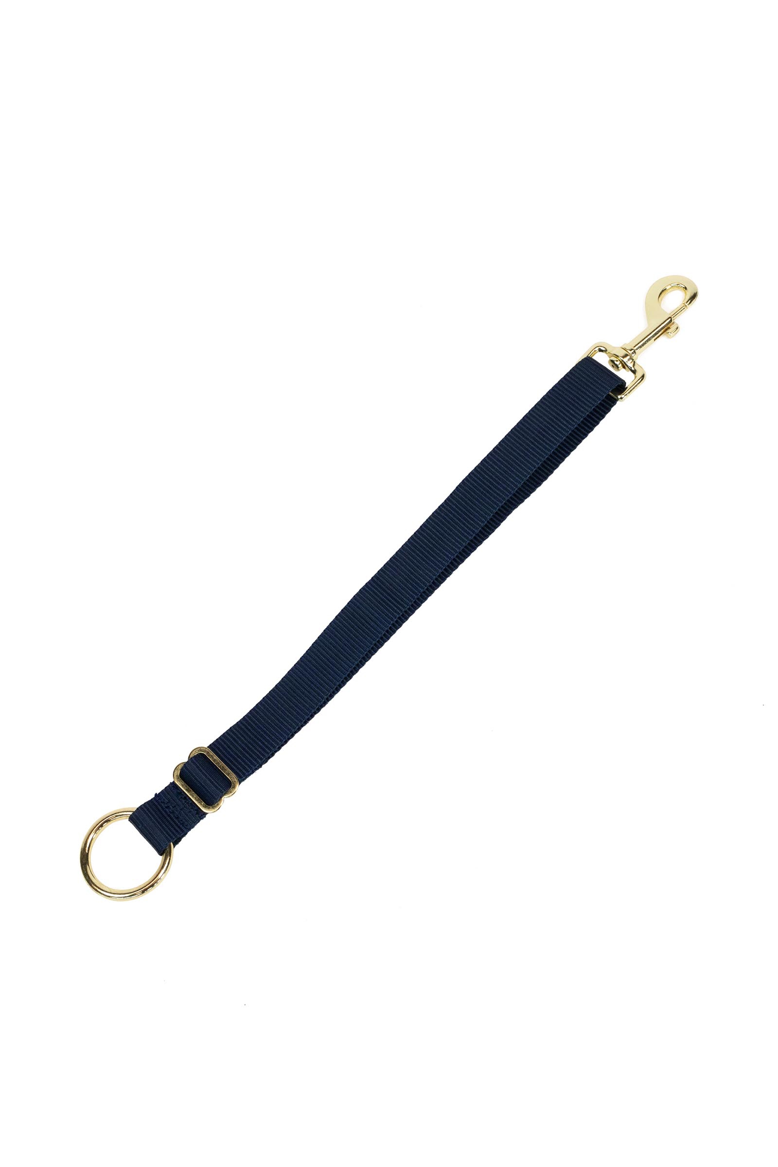 Navy Kentucky Horsewear l&aring;ng nylonh&aring;llare med krok och ring  