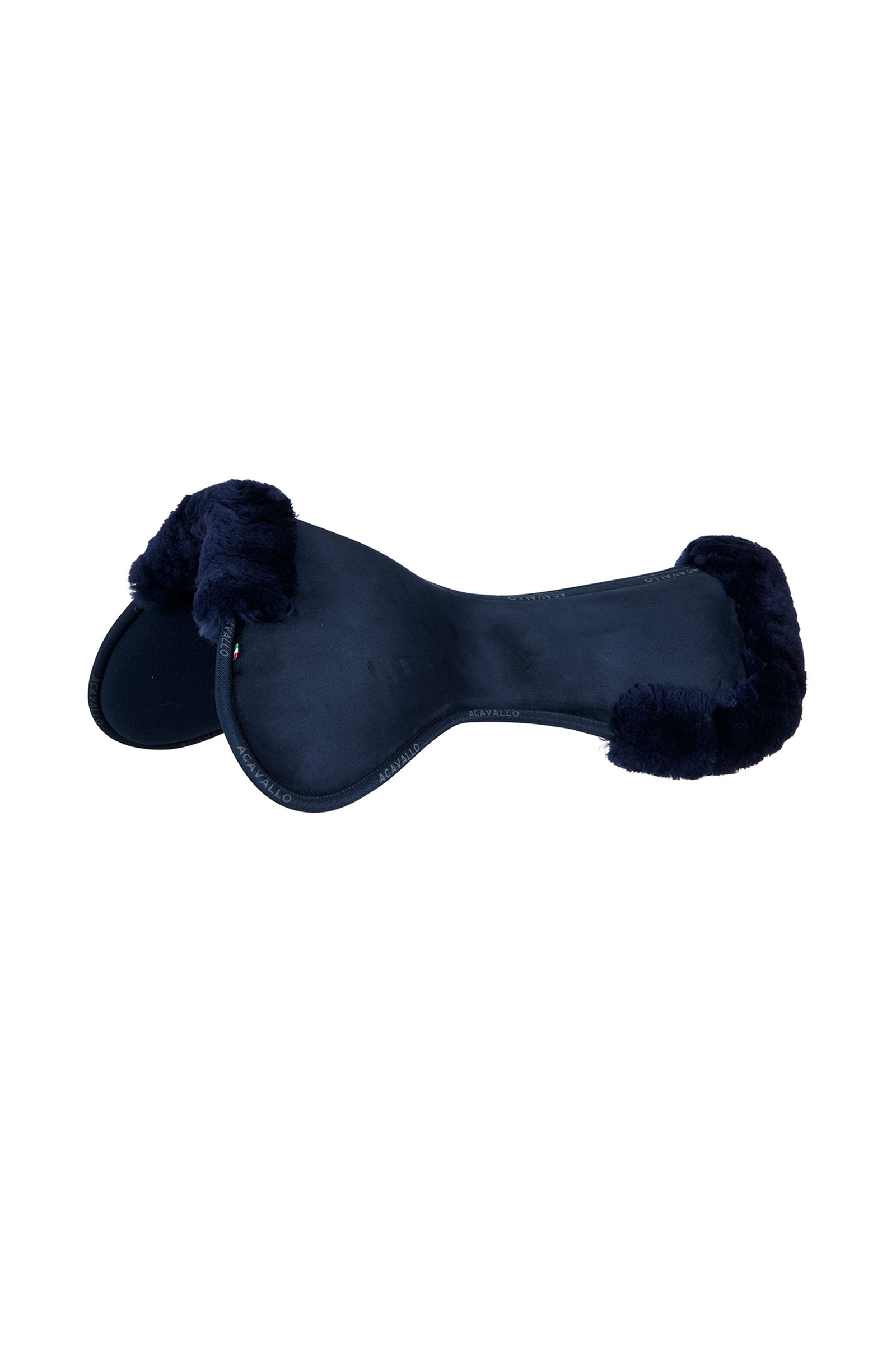 Blue/Blue Acavallo Close Contact Memory Foam Halvpadd med lammskinn