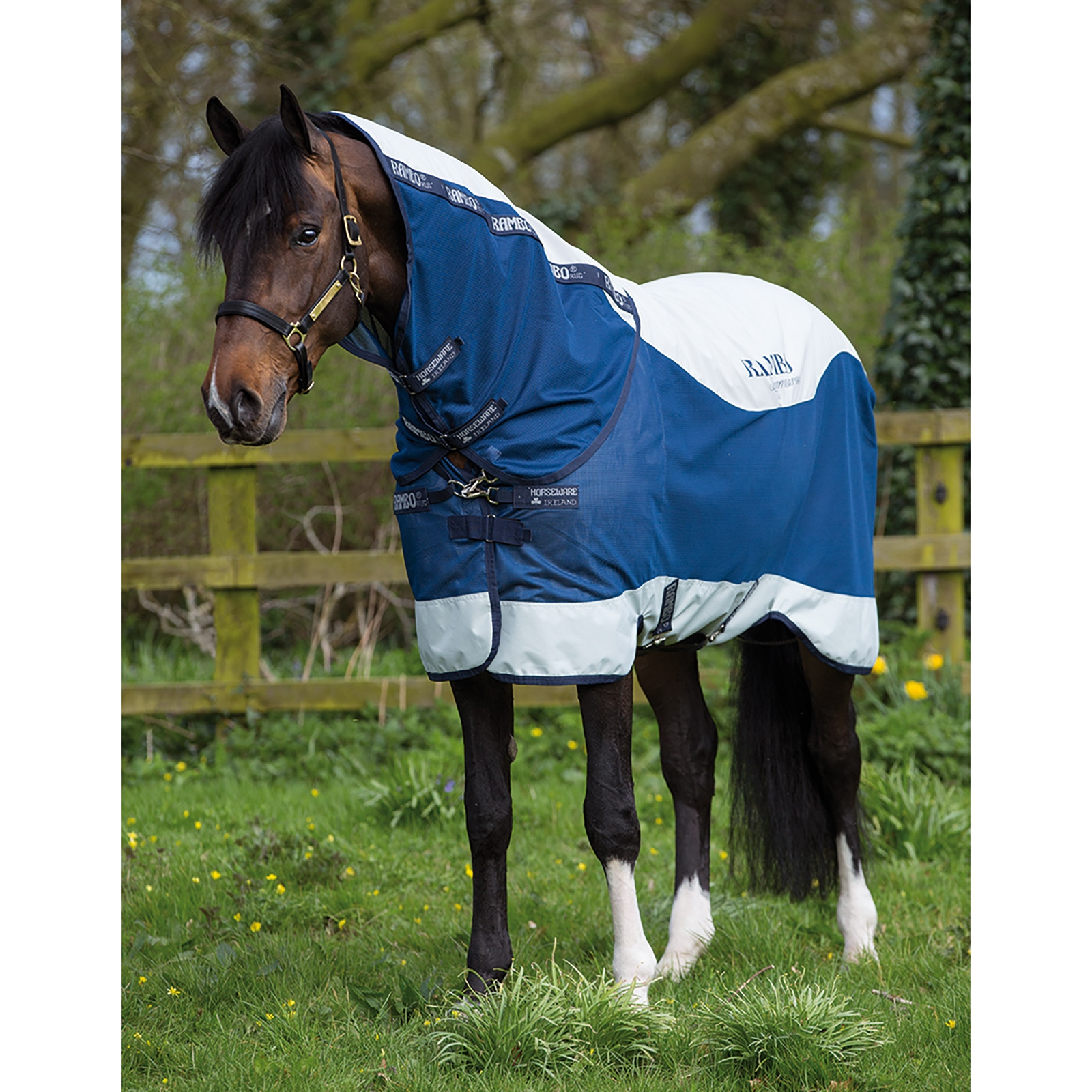 Horseware Rambo Summer Series utetäcke med liner (0g / 100g) och avtagbar halsdel