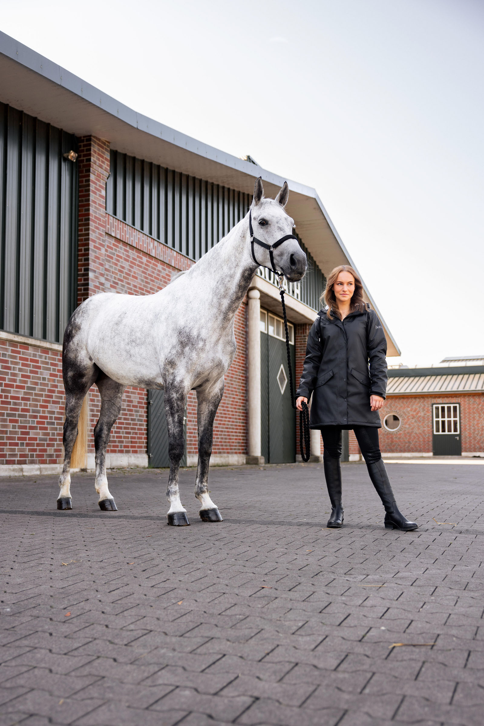 Horze Billie PU-regnjacka med fleece, dam