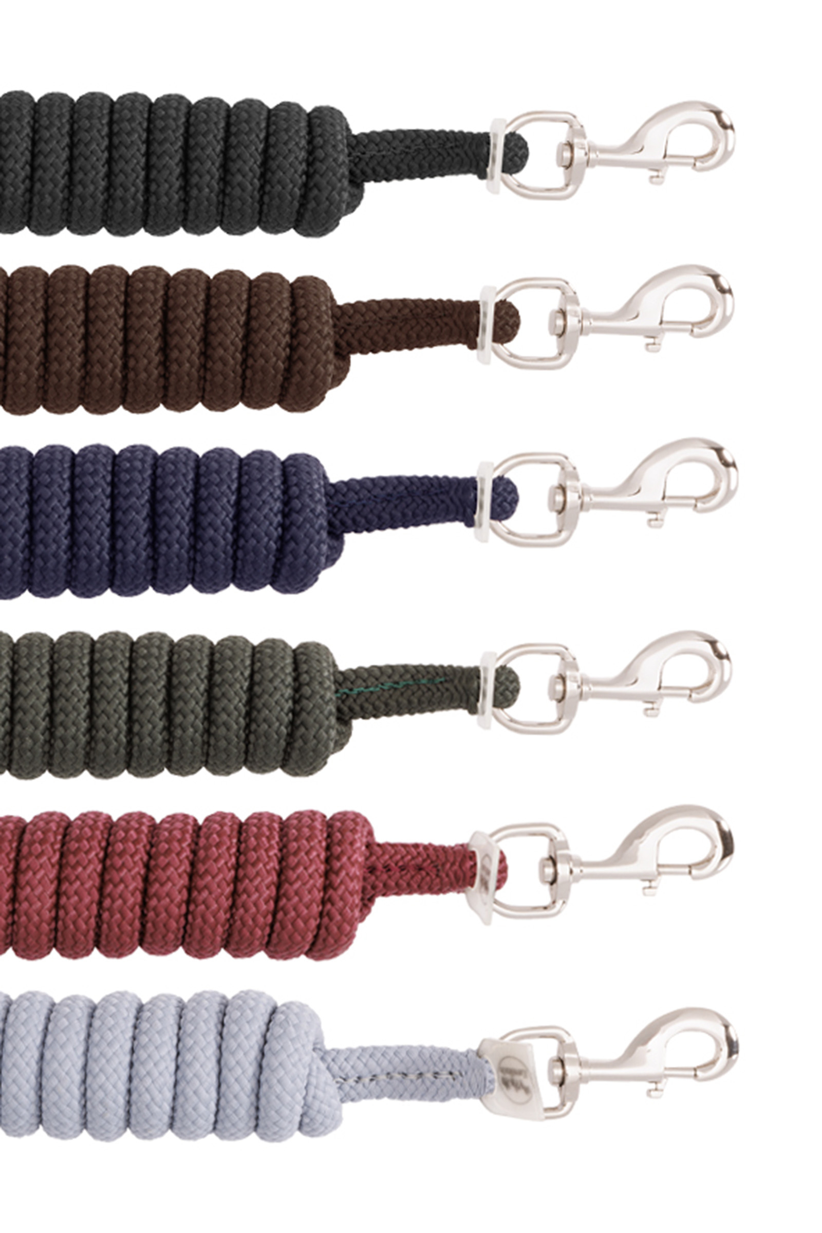 Dark Red Kavalkade grimskaft med karbinhake i silver