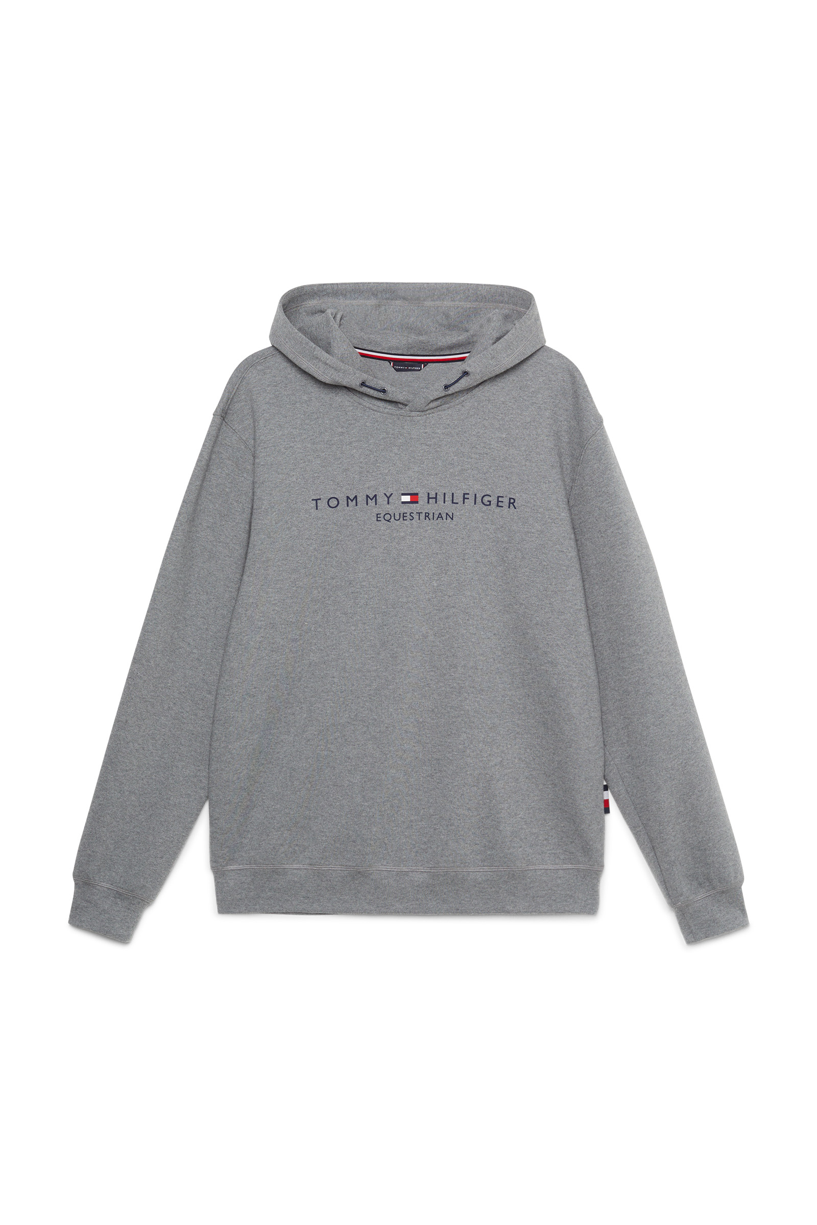 Grey M&eacute;lange Tommy Hilfiger Equestrian Williamsburg hoodie med motiv