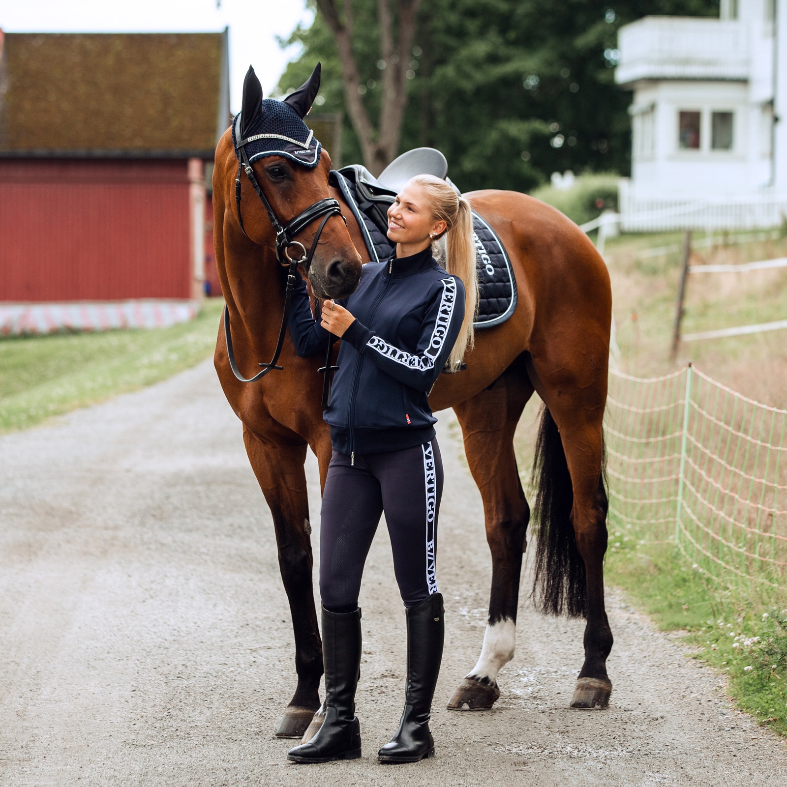 B Vertigo Angelika ridbyxor med h&ouml;g midja och silikonhelskodd f&ouml;r dam