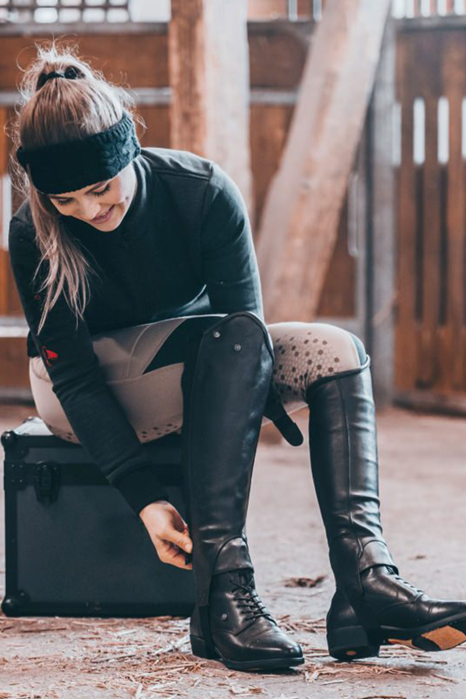 Suedwind Footwear Advanced II BZ Lace mjuka jodhpurskor med dragkedja bak och snörning