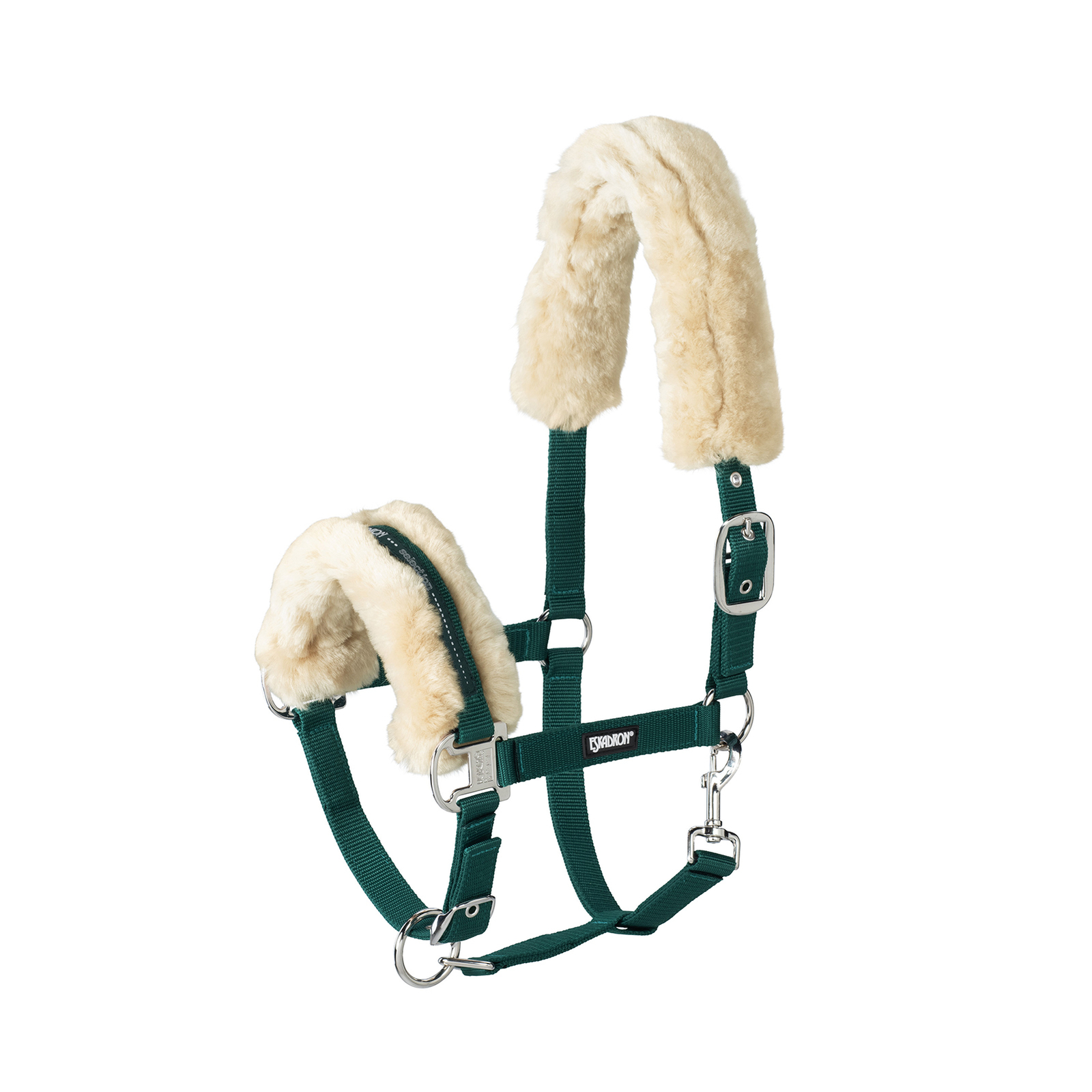 Forest Dark Green Eskadron Lammskinns Grimma med Spänne