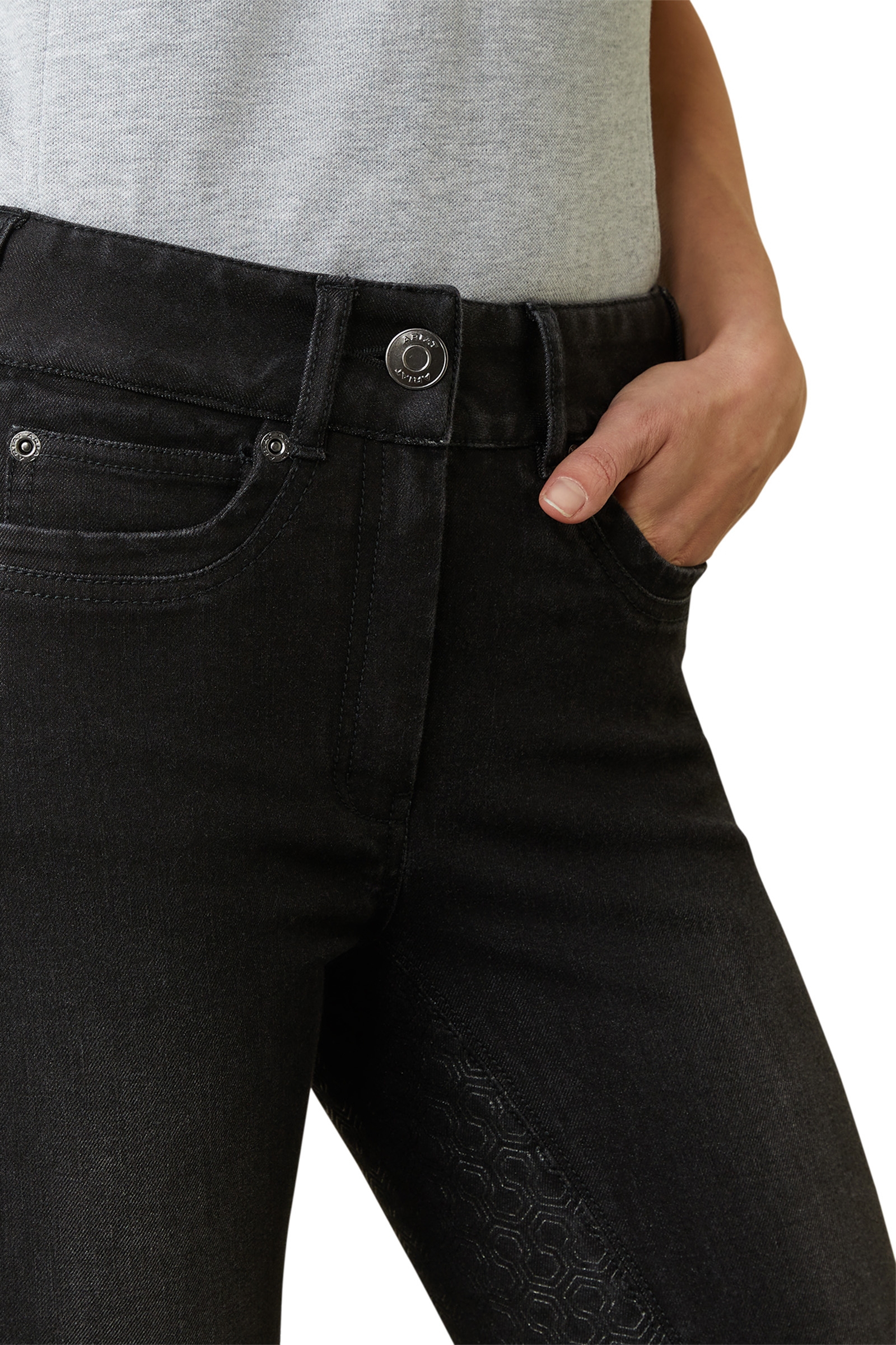 Ariat Halo B ridbyxor i jeans med full grepp, dam