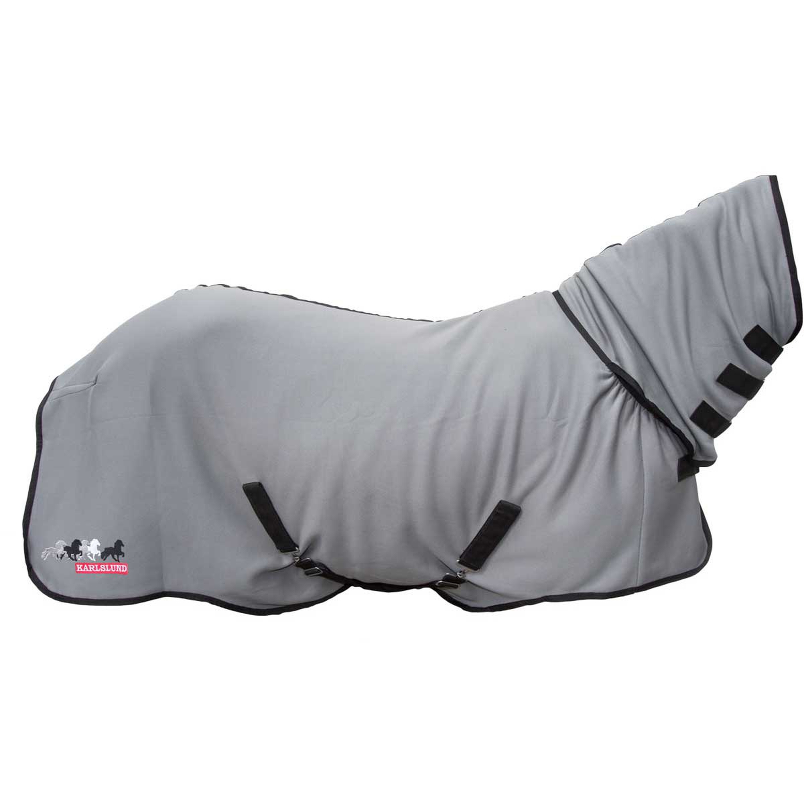 Karlslund snabbtorkande fleecet&auml;cke med hals