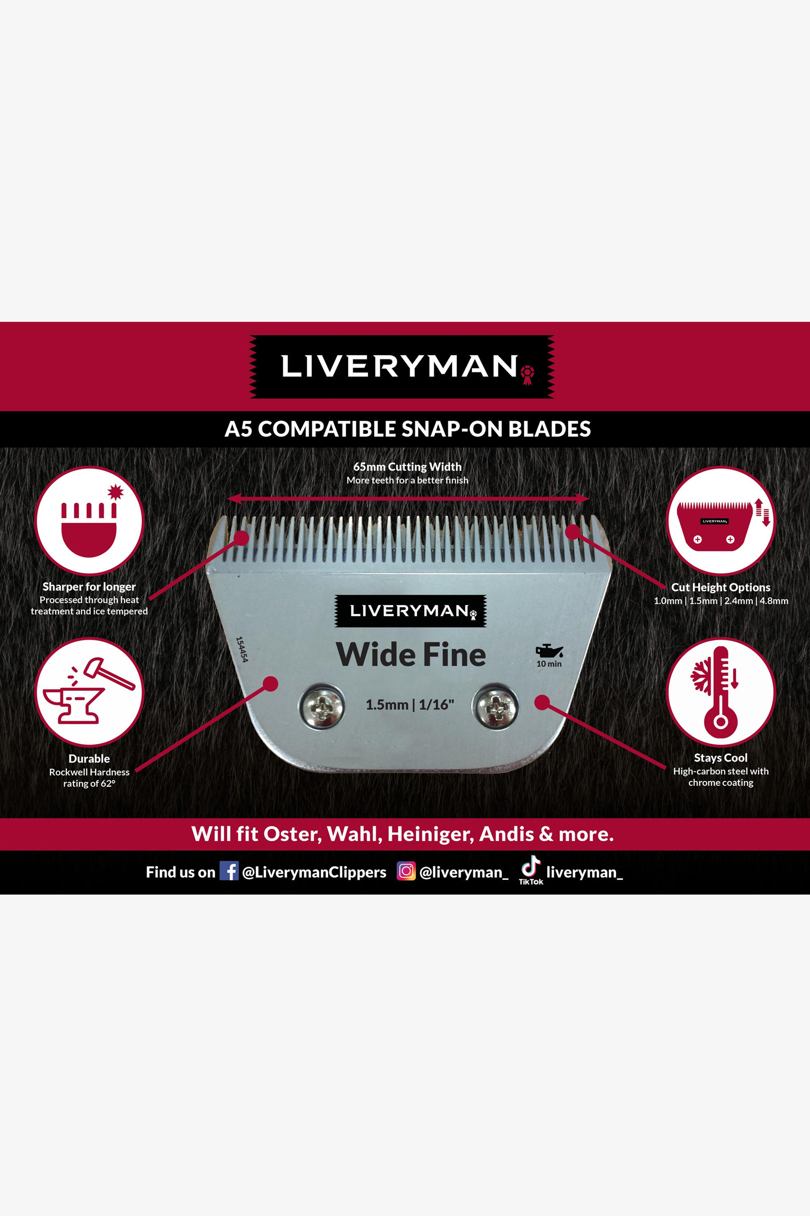 Liveryman A5-blad smalt 8,5, 2,8 mm
