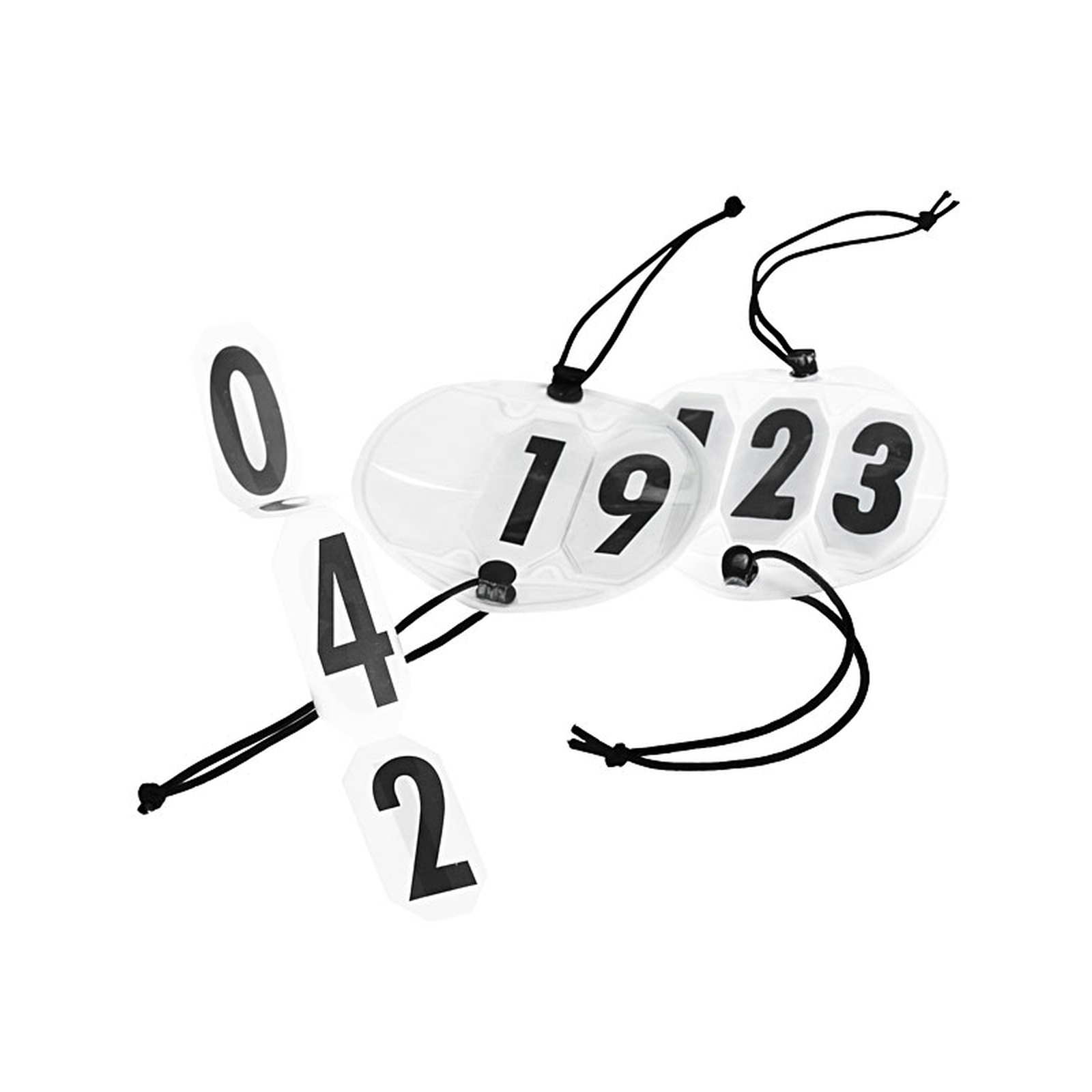 Horze rund nummerlapp f&ouml;r tr&auml;ns, stor