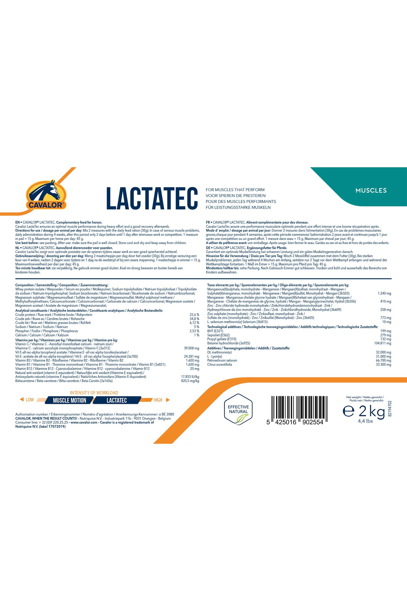 Cavalor Lactatec, 2 kg