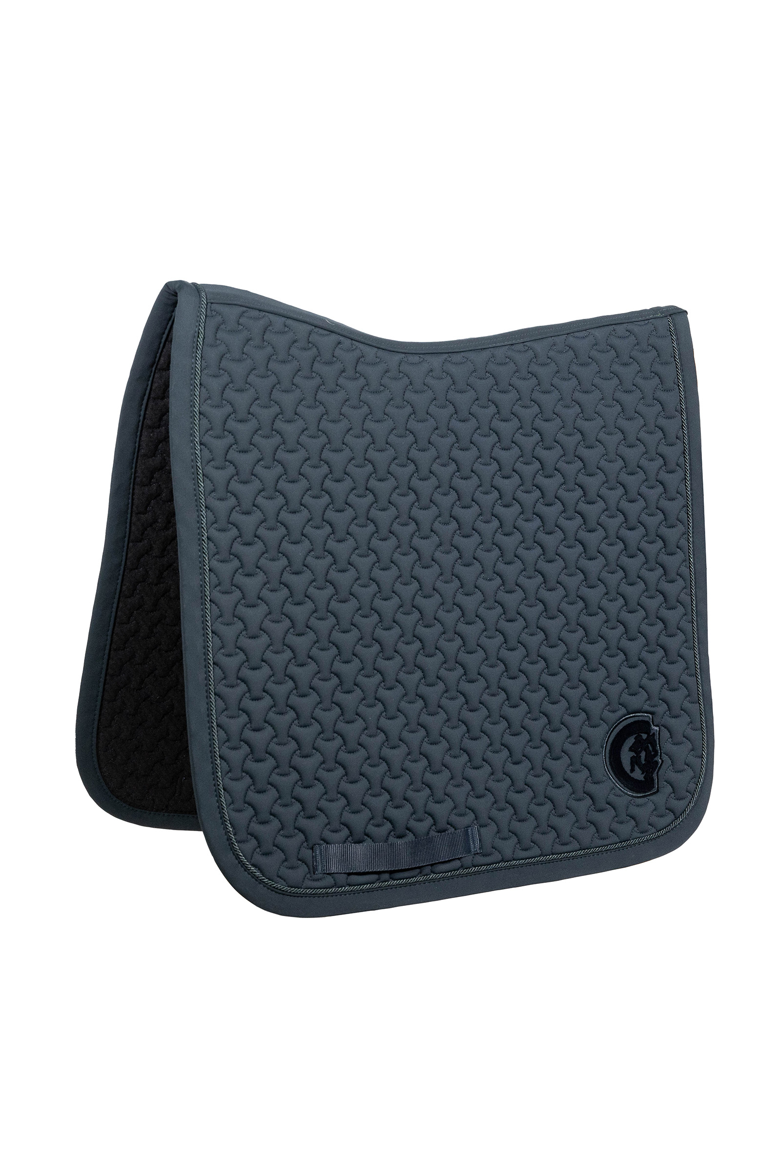 pine green Kentucky Horsewear Sadelunderlägg Flätat 3D-logotyp Dressyr