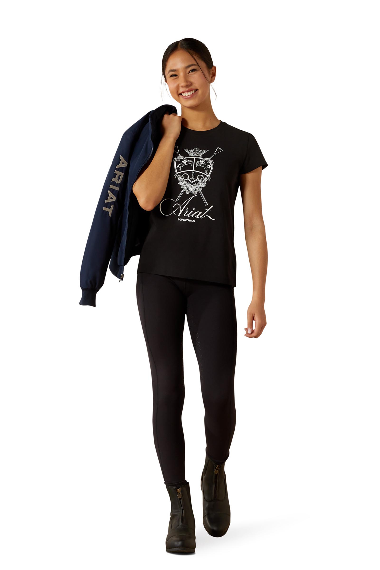 Ariat Ritzy Logo kort&auml;rmad skjorta f&ouml;r barn