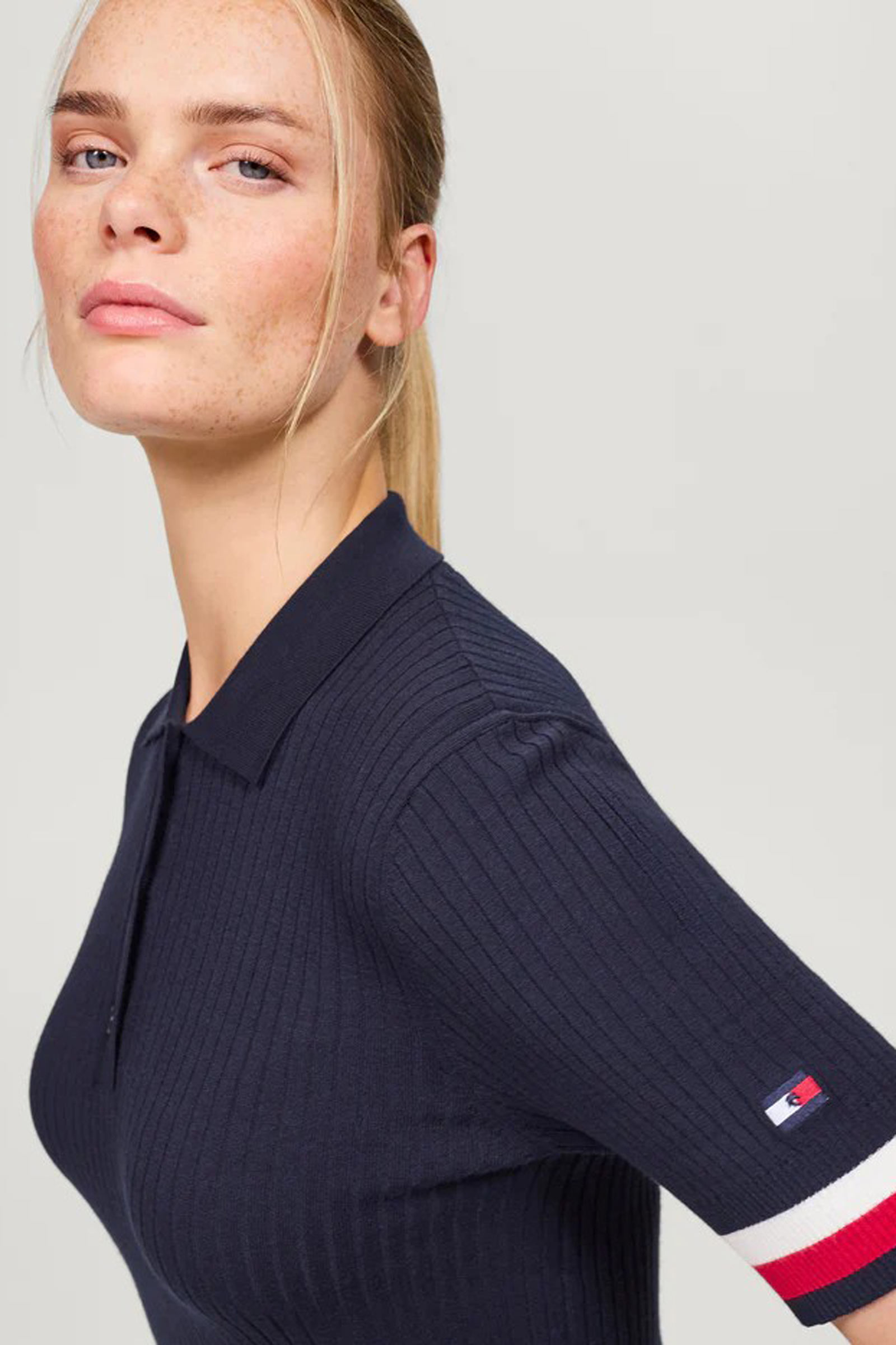 Tommy Hilfiger Equestrian Lenox stickad pik&eacute;