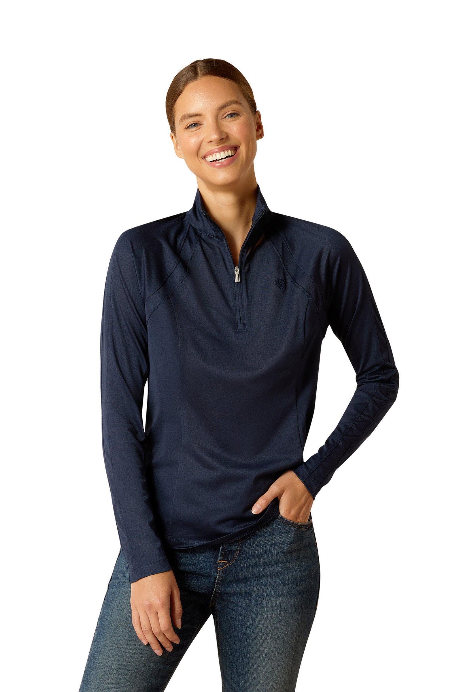 Navy Ariat Sunstopper 3.0 dam-baselayer