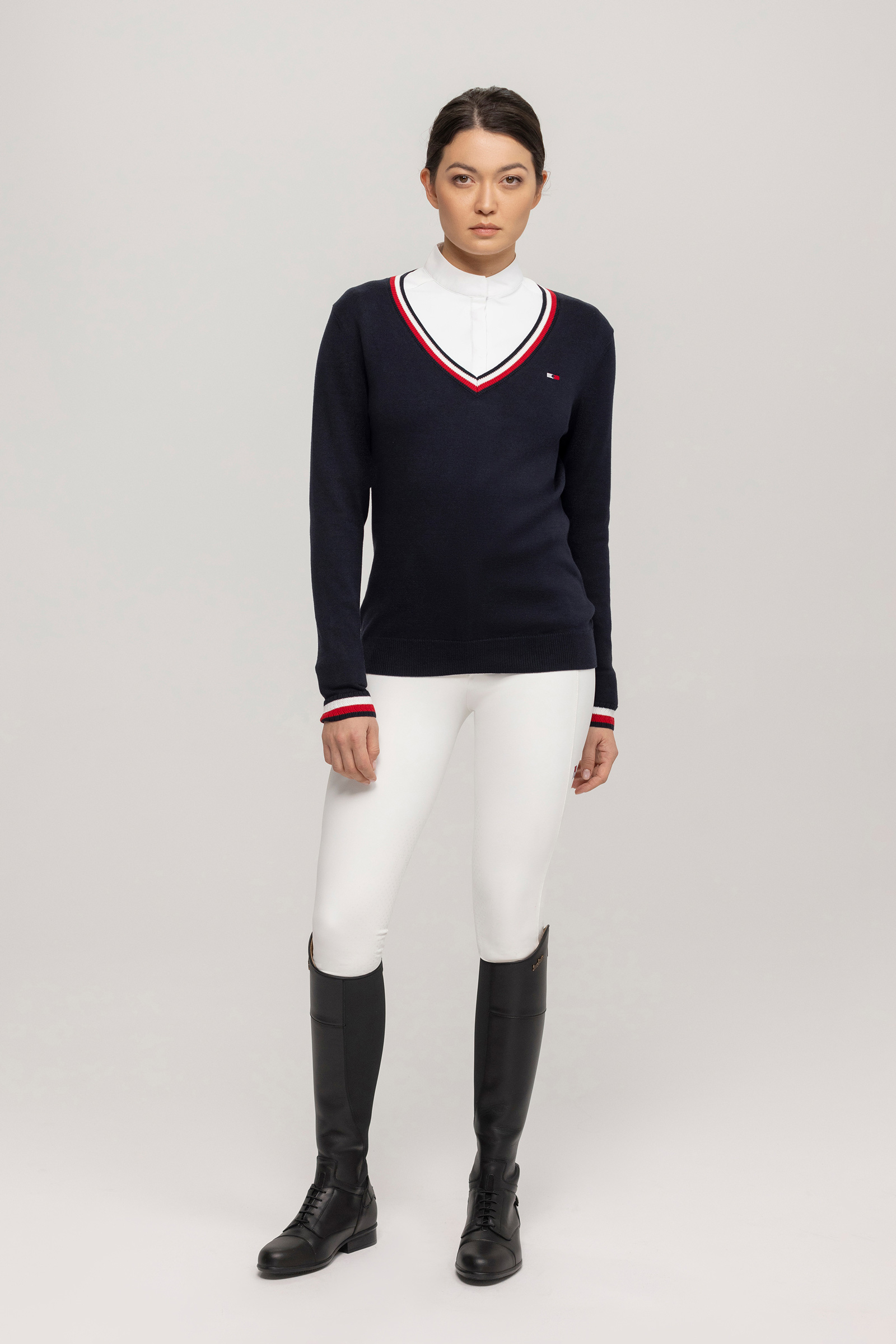 Tommy Hilfiger Equestrian Indiana damtr&ouml;ja med V-ringning