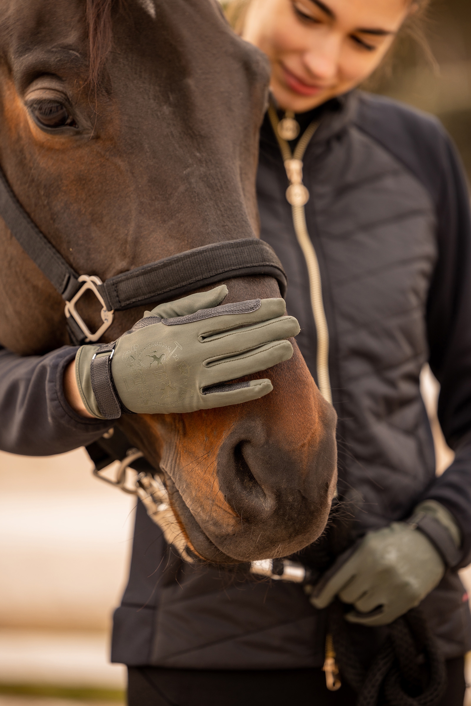 B Vertigo Laia ridhandskar för dam med logotyptryck