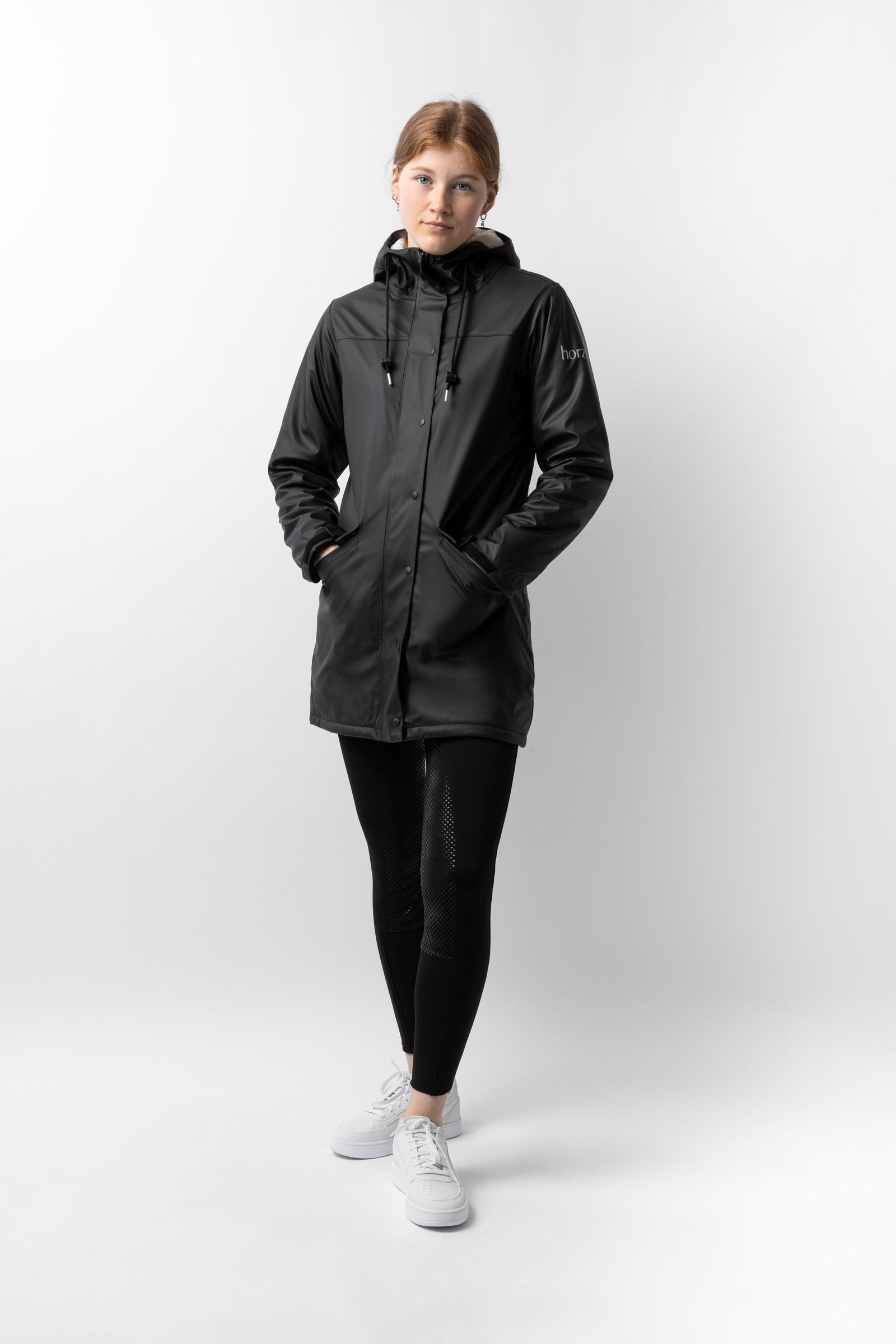 Horze Billie PU-regnjacka med fleece, dam