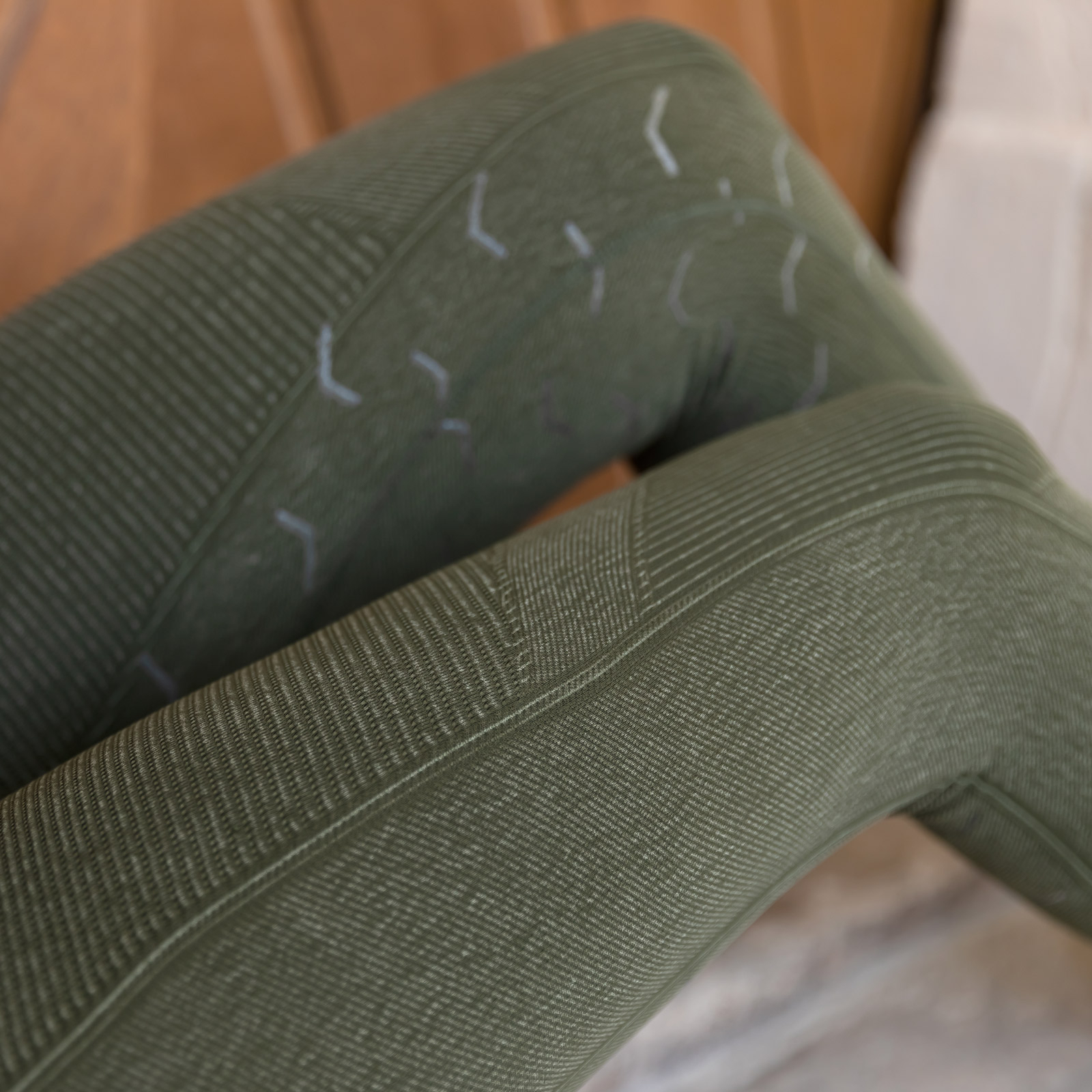 Horze Vanessa sömlösa ridleggings med denim-look och helskodd i silikon