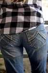 Ariat Whipstitch R.E.A.L. Bootcut stretch jeans med medelhög midja