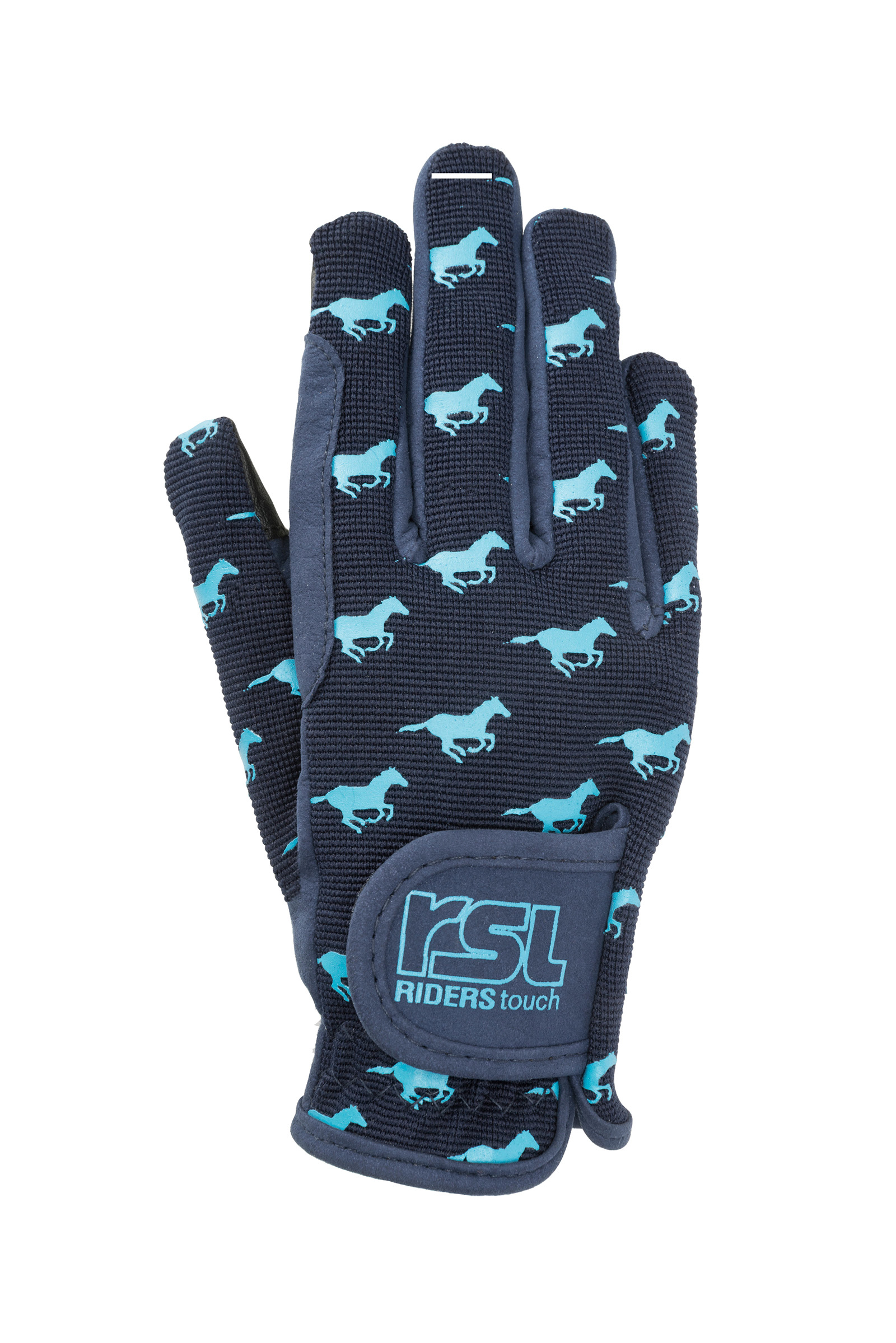 Navy/Light Blue RSL Norway Kids' Summer Riding Gloves
