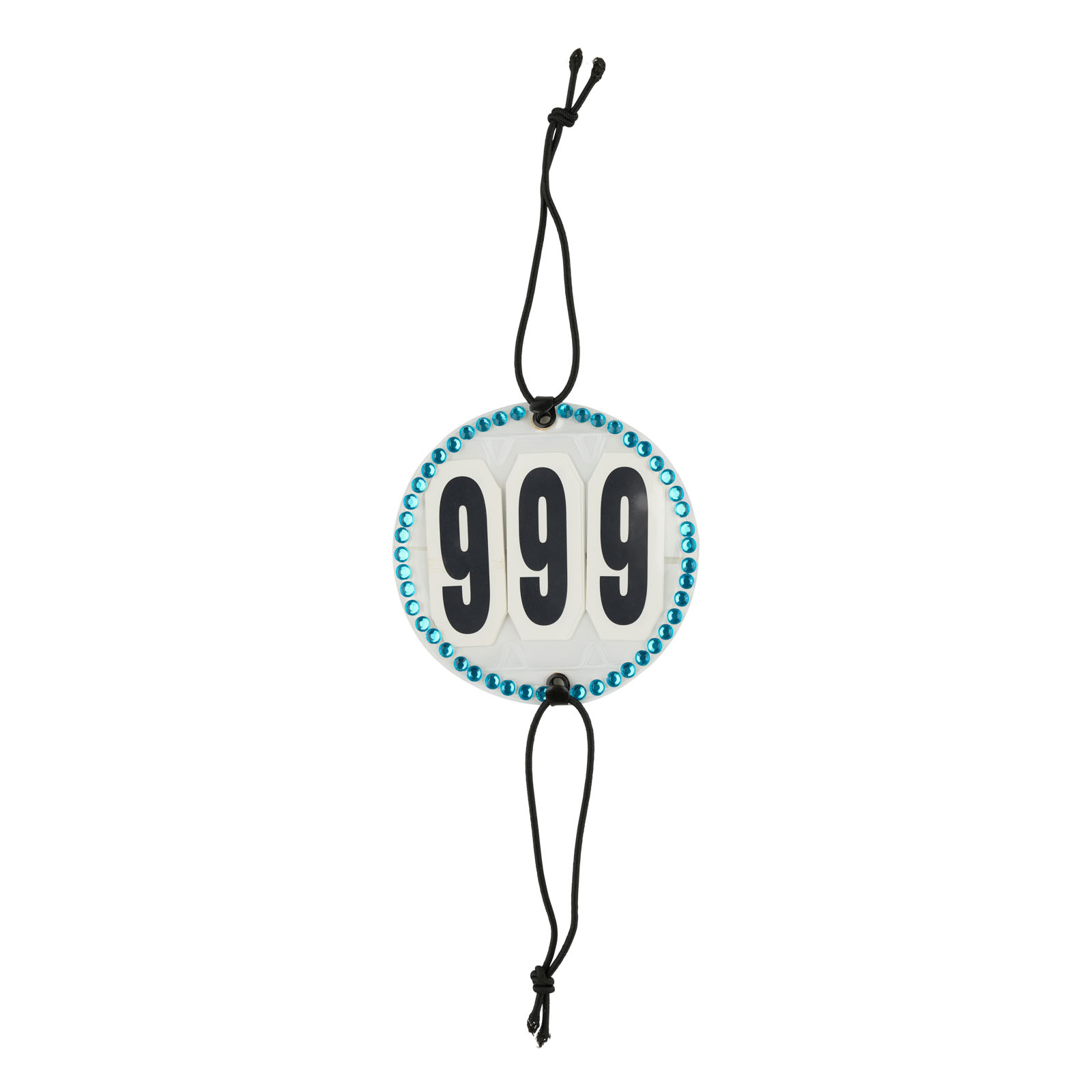 Horze startnummer med kristaller