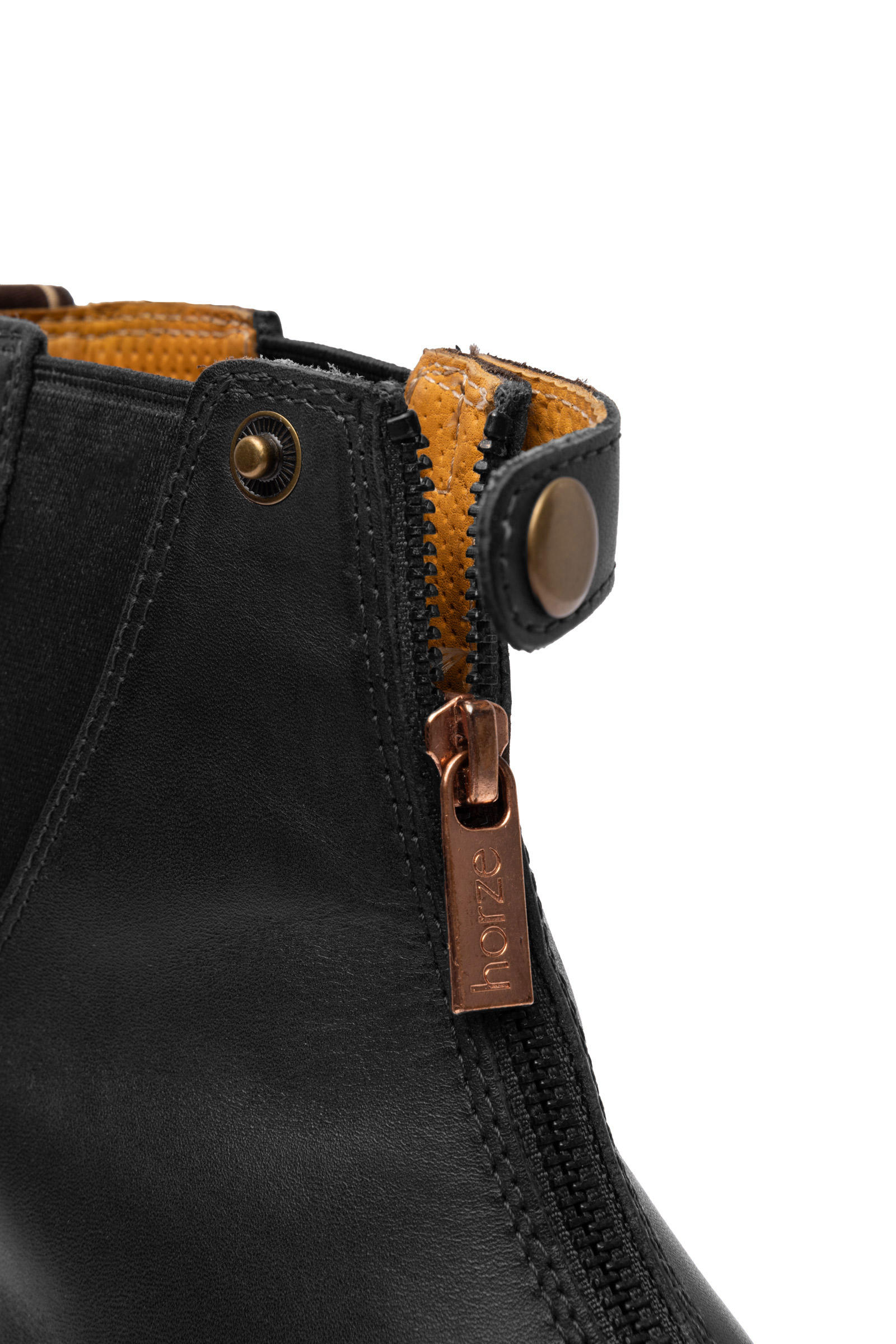 Horze Rose jodhpurs skor i l&auml;der med dragkedja fram