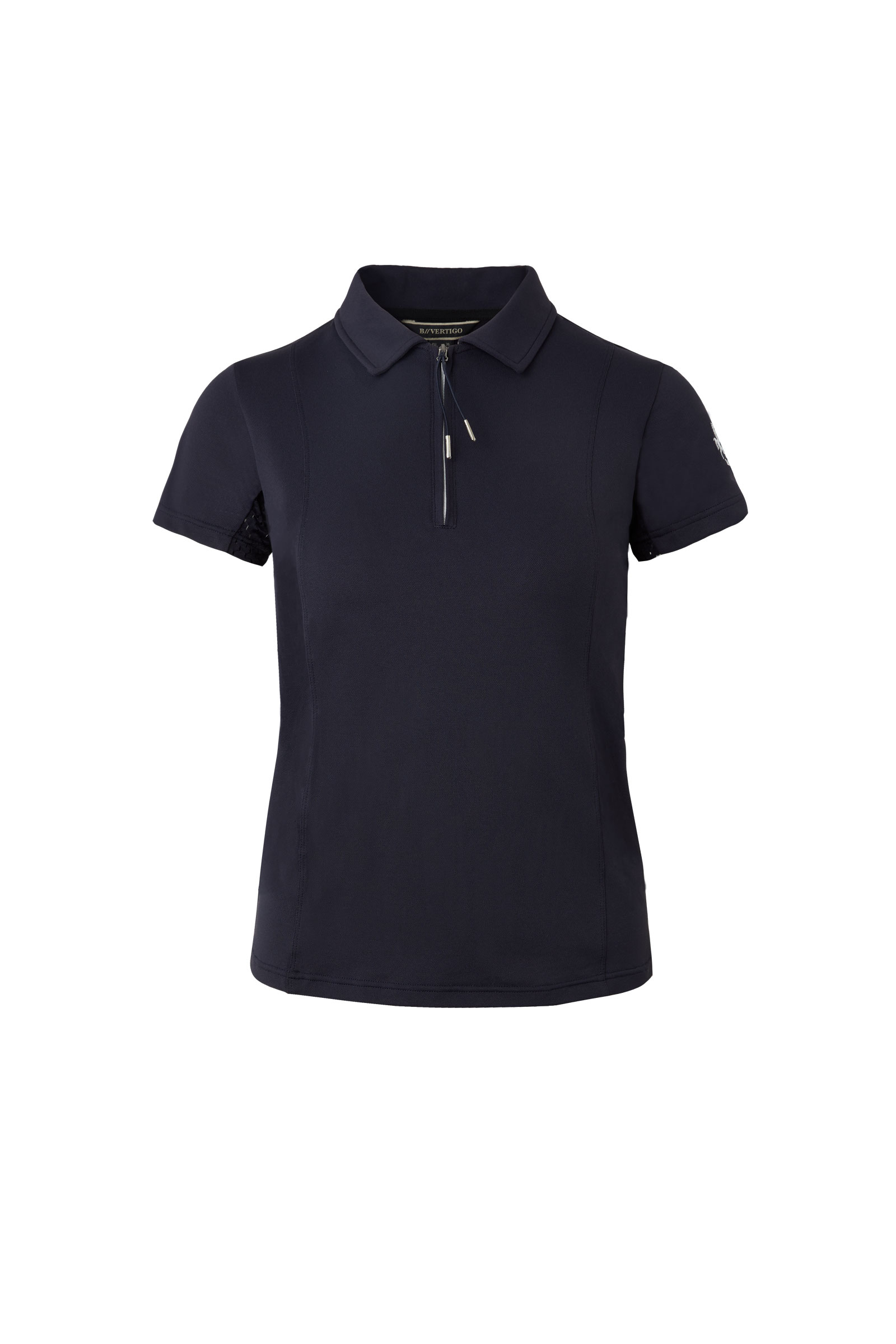 Dark Navy B Vertigo Claudine kortärmad polo skjorta i piké  för dam