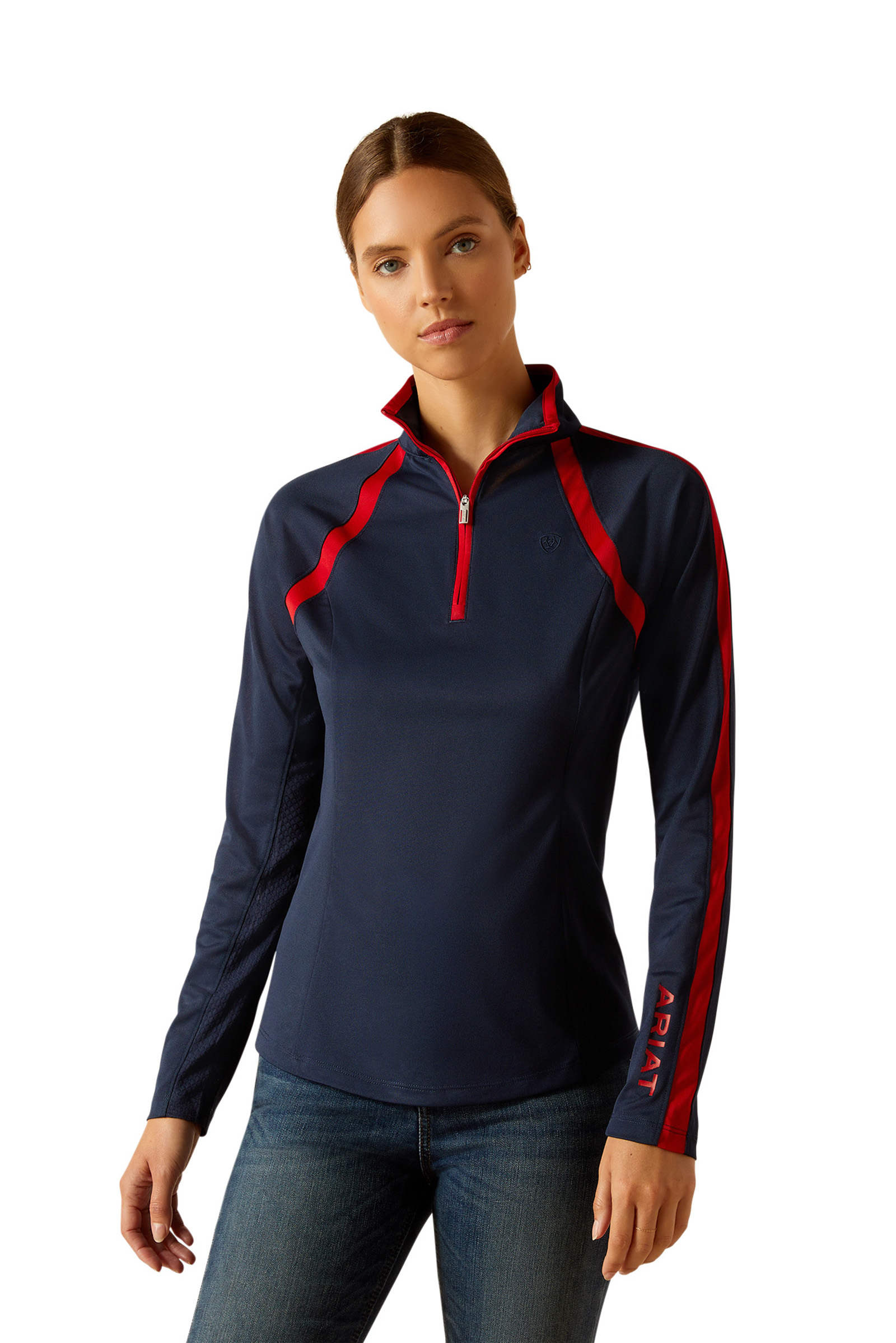 Navy/Red Ariat Sunstopper 3.0 dam-baselayer