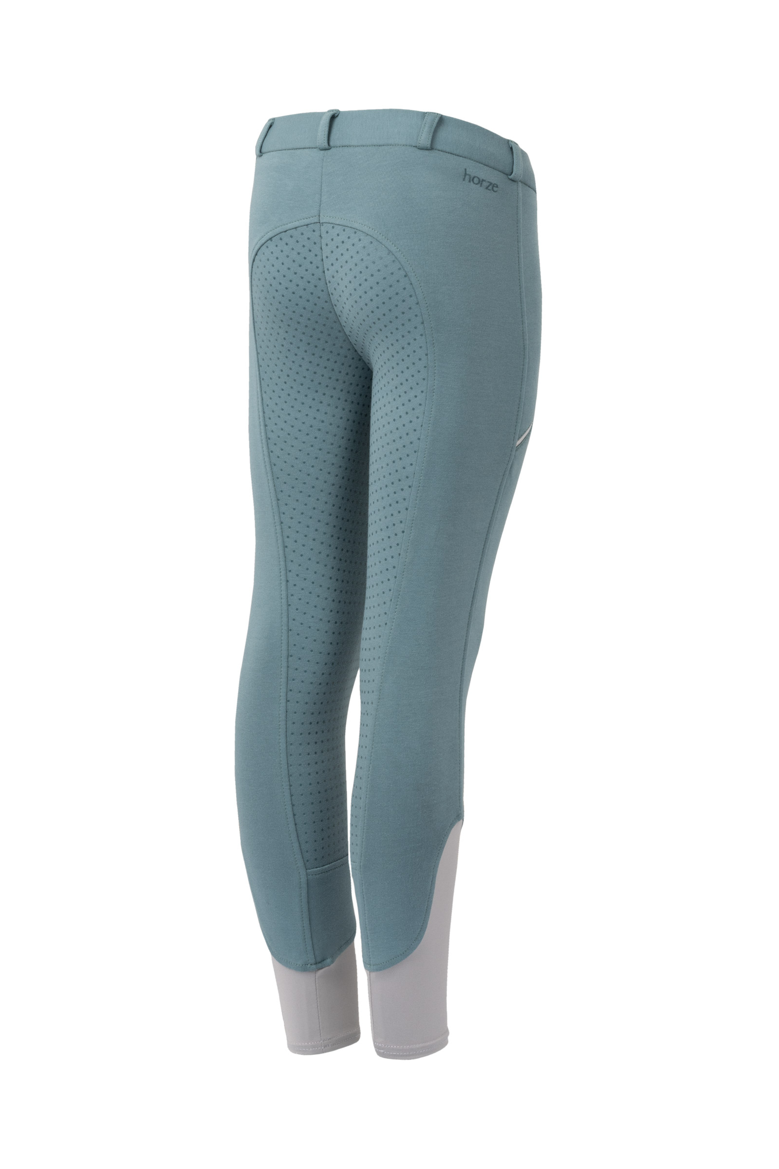 arctic blue Horze Felicia helskodda ridtights f&ouml;r barn