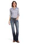 Ariat R.E.A.L. Mid Rise Stretch Entwined Mid-rise stretch bootcut-jeans f&ouml;r dam