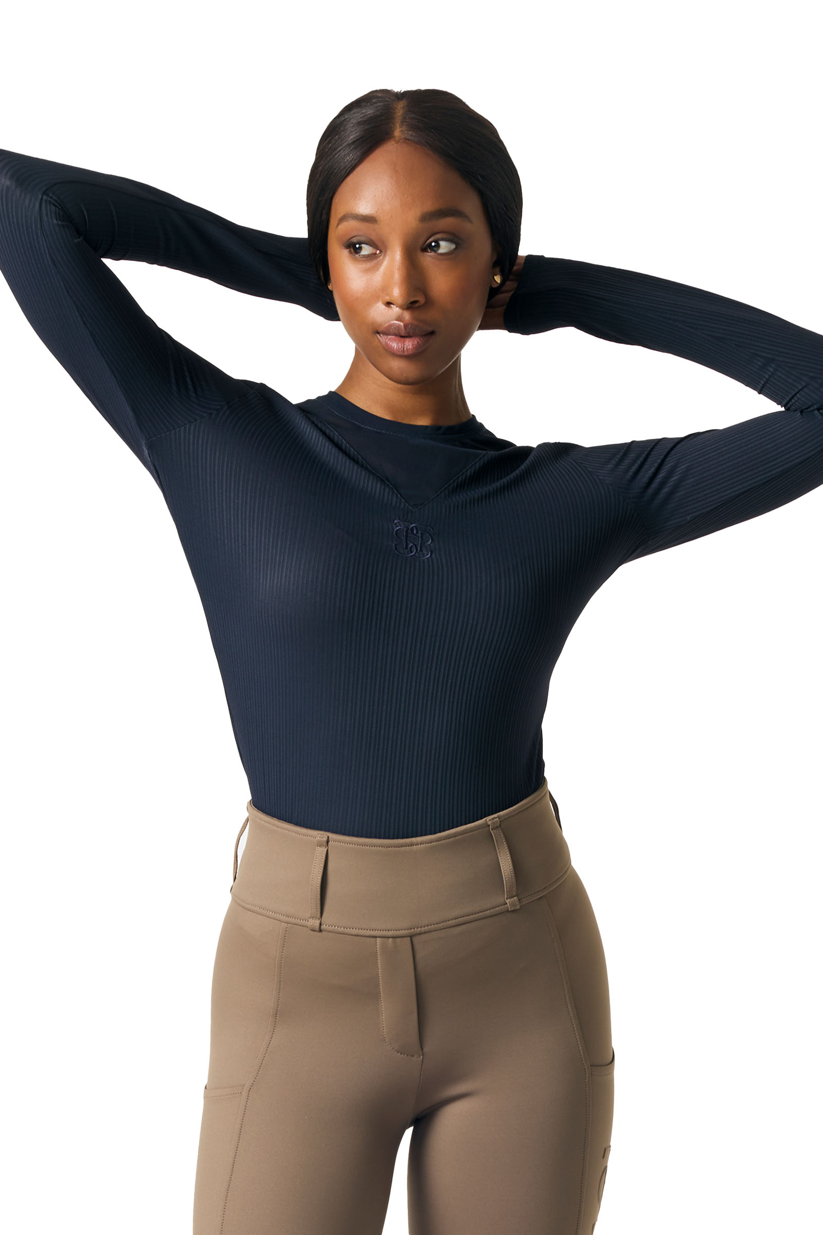 PS of Sweden Leandra L/S Randig Mesh Tr&ouml;ja