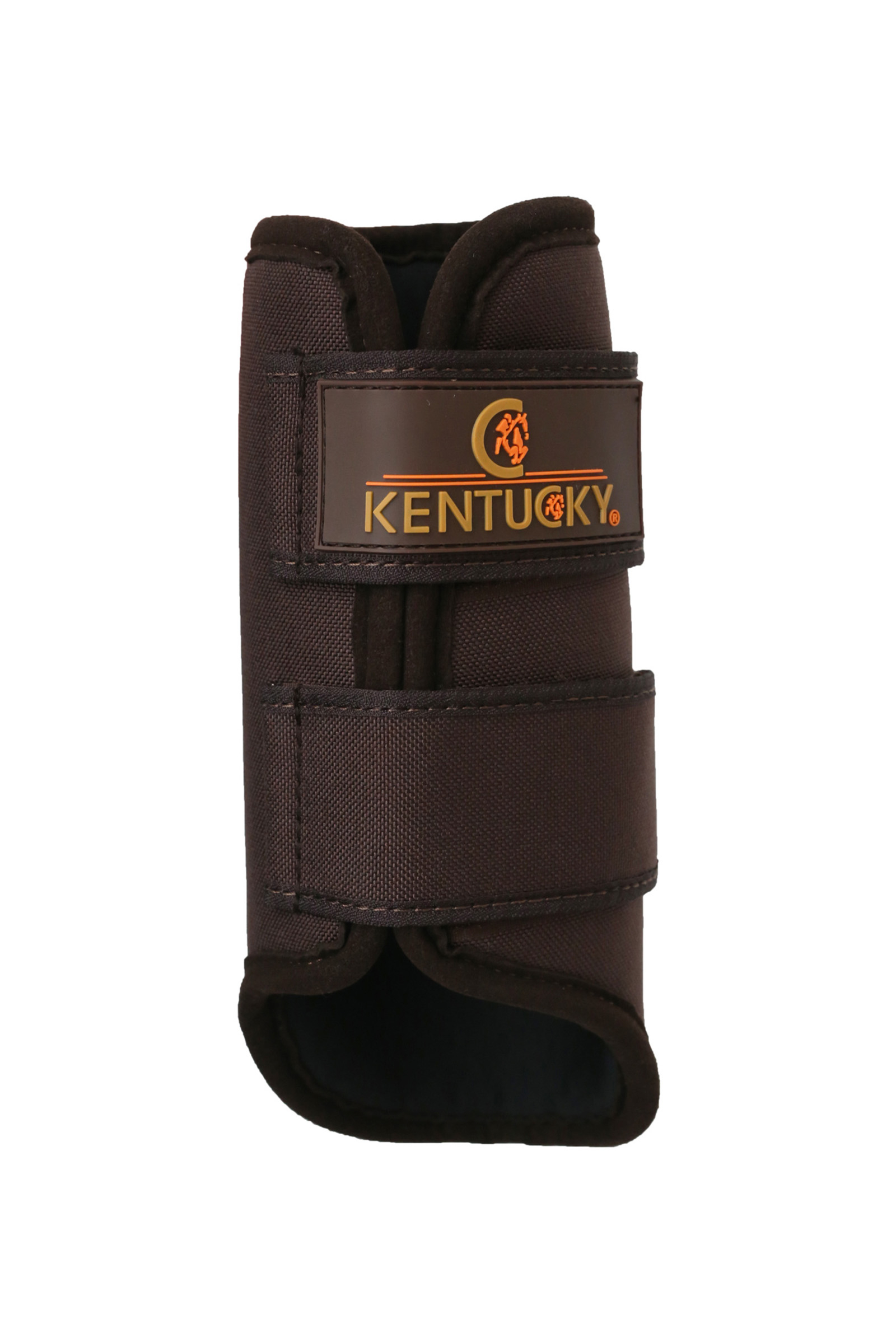 Brown Kentucky Horsewear Turnout benskydd 3D Spacer framsida