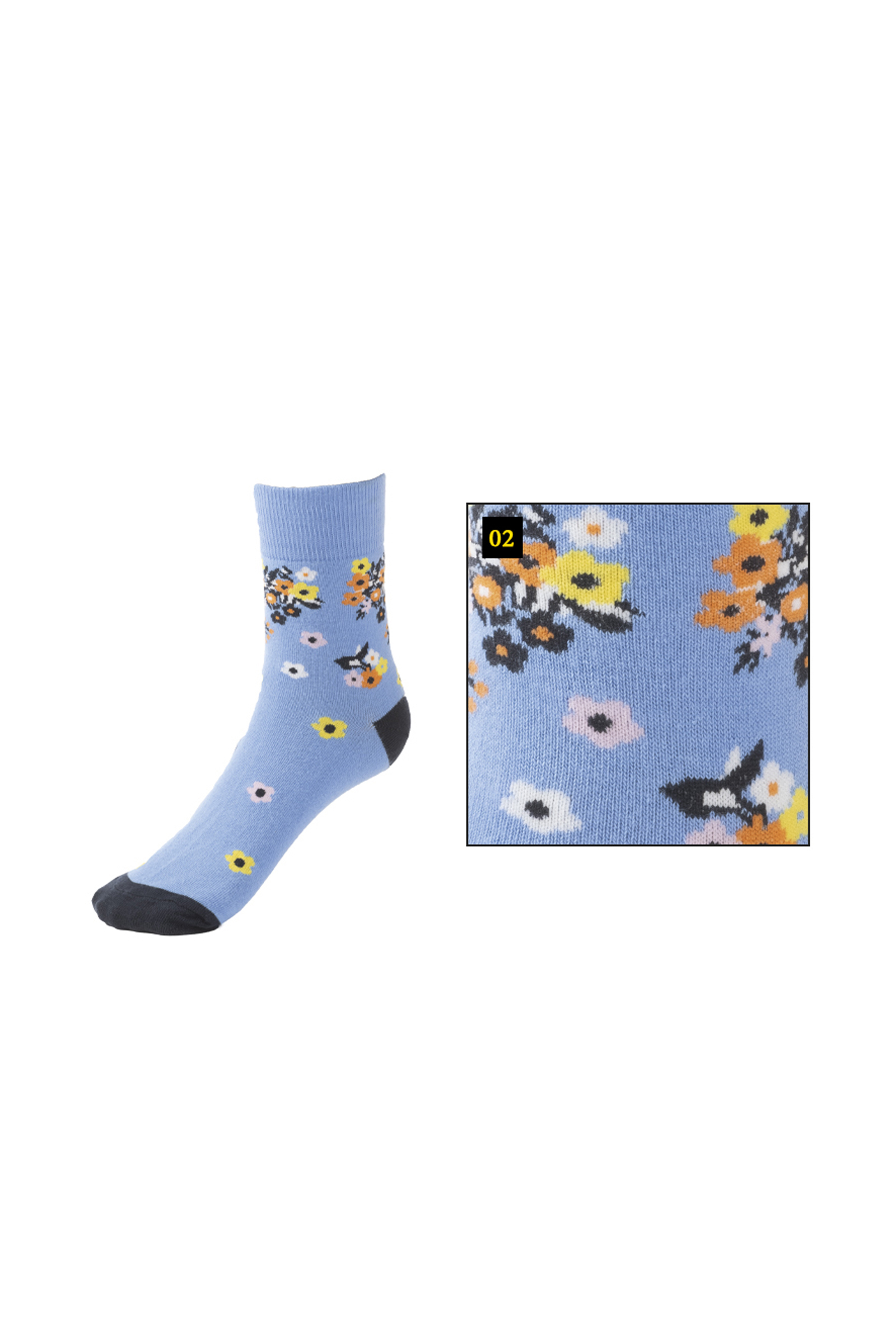 Lightblue/Multicolor Kavalkade KavalSocks Summer Korta Strumpor