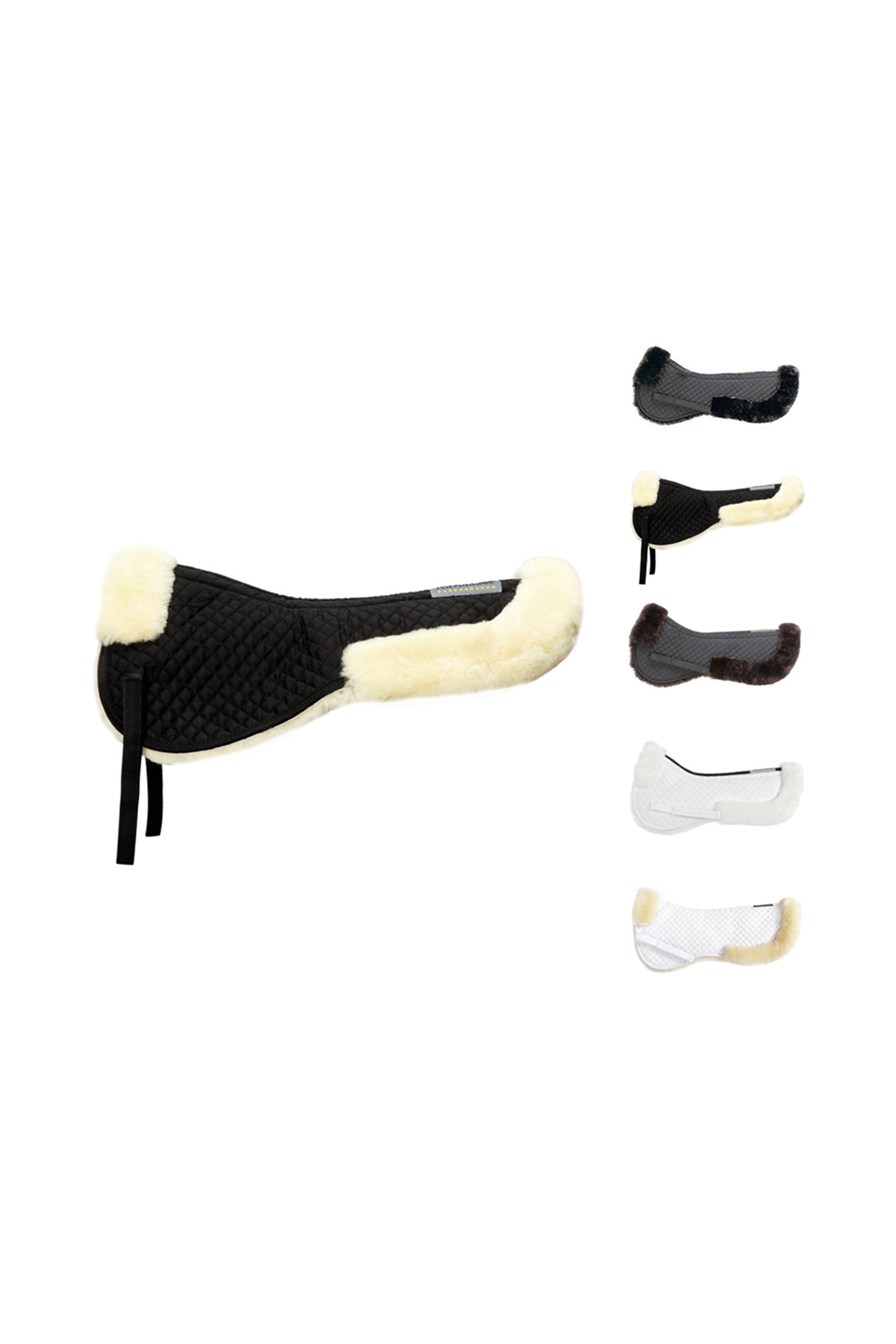 White/White Kavalkade sadelunderlägg med ull