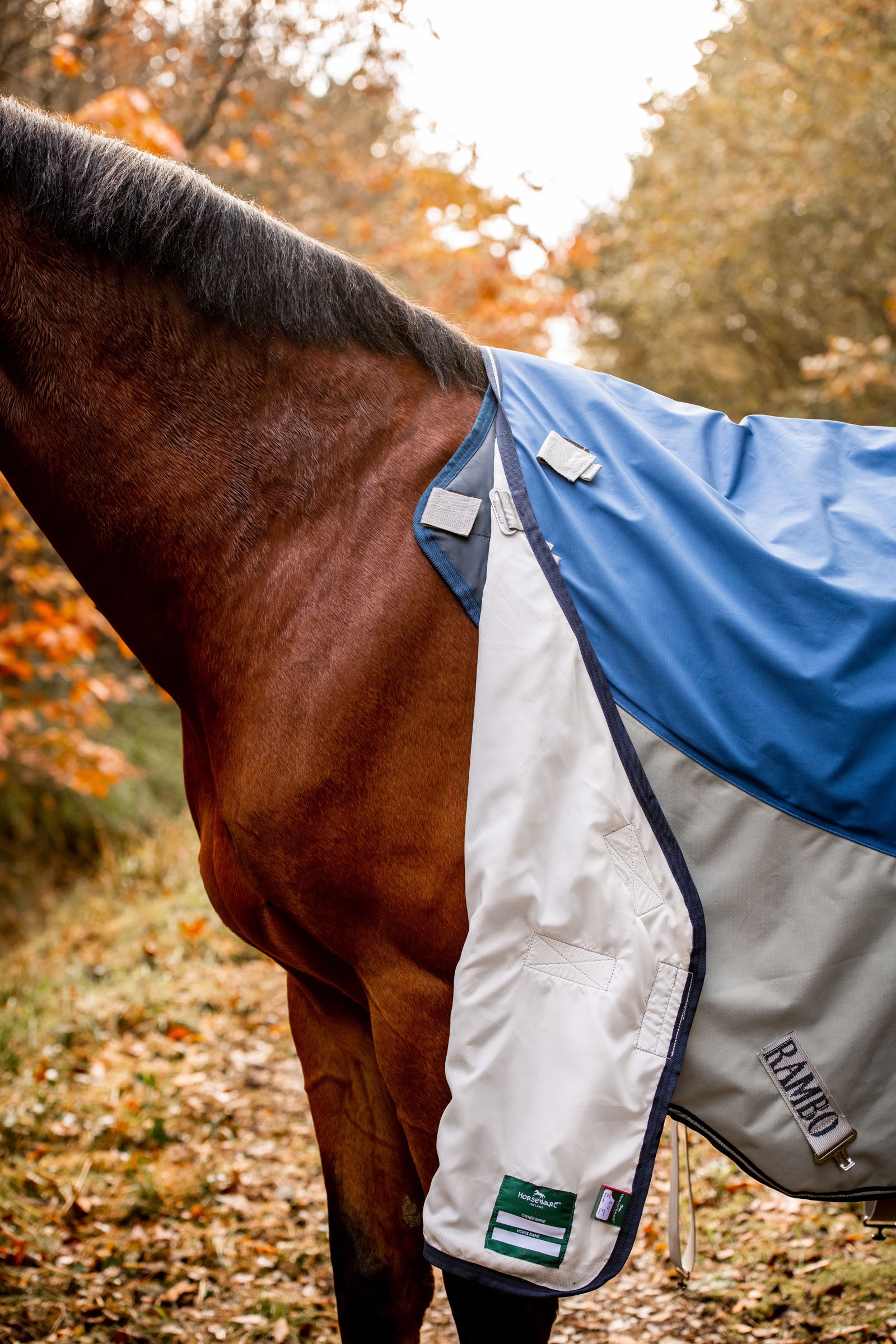 Horseware Rambo Autumn Series utet&auml;cke med undert&auml;cke (0 g / 100 g)