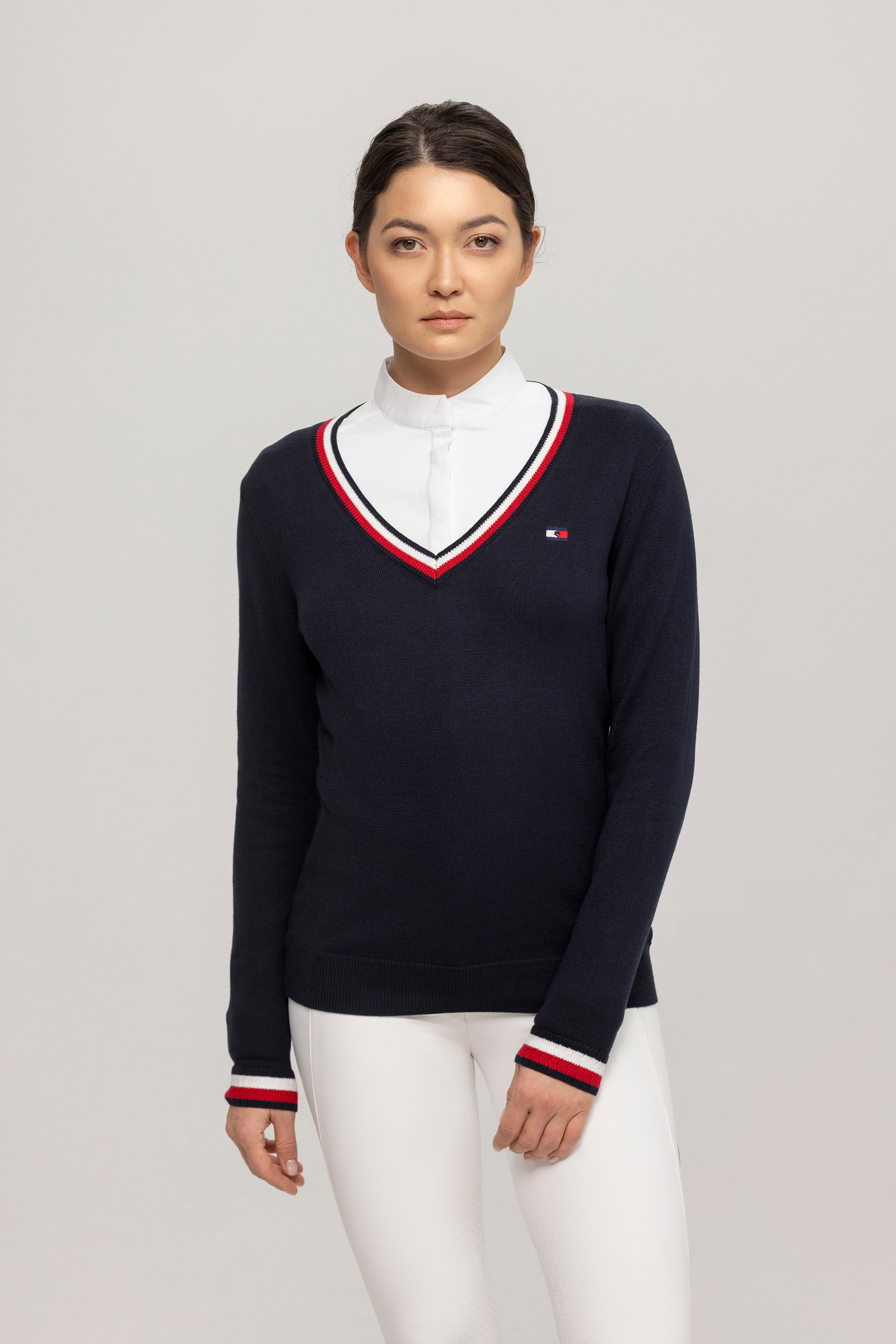 Tommy Hilfiger Equestrian Indiana damtröja med V-ringning